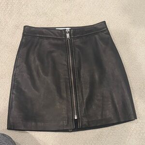 One Teaspoon Black Zippered Mini Skirt
